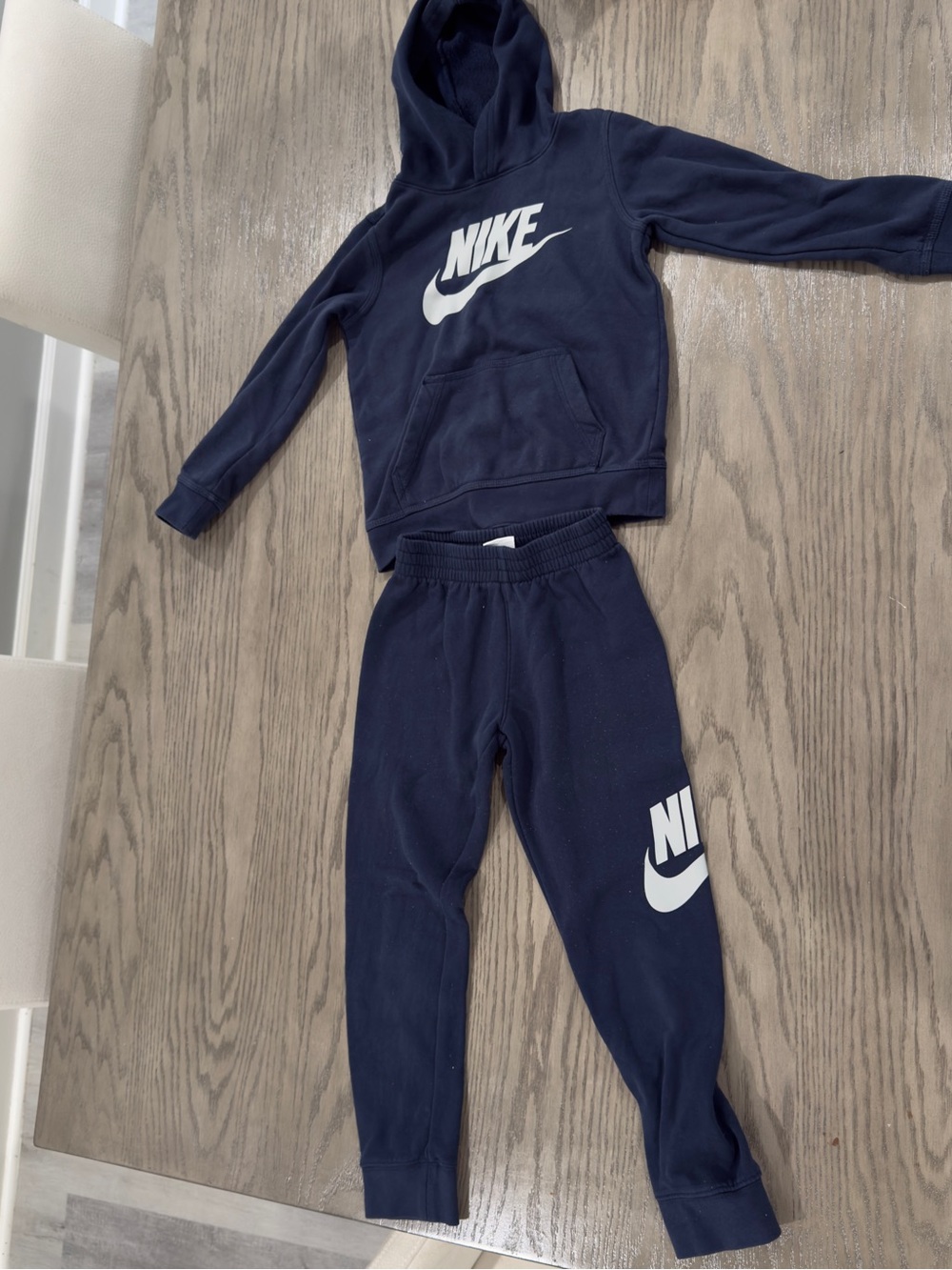 Nike Navy & White Logo Kids Hoodie and Joggers